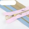 2/5 Pcs 15–70 cm #3 Metal Open-End Zipper with Gold Teeth for Sewing Bags, Purses, Down Jackets and Skirts, Gray, 5 Pcs, 25 cm - Clo view 3