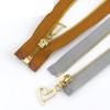 2/5 Pcs 15–70 cm #3 Metal Open-End Zipper with Gold Teeth for Sewing Bags, Purses, Down Jackets and Skirts, Gray, 5 Pcs, 25 cm - Clo view 4