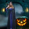 LPFNSF Vintage Witch Dress, Women's Renaissance Vampire Costume, Green 3XL view 2