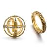 HCMA Vintage Astronomical Sphere Spinner Ring Necklace view 2
