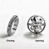 HCMA Vintage Astronomical Sphere Spinner Ring Necklace view 3