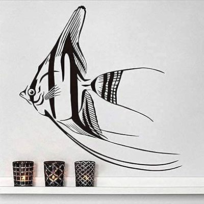 Nomadic Fish Wall Sticker for Living Room and Kitchen, Waterproof Wall Decoration, 59 x 59 cm