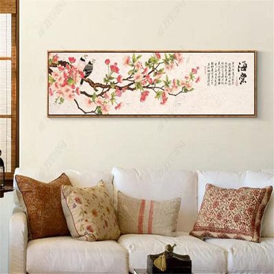 5D DIY Diamond Painting Kit, Red Flower Bird, Full Drill, 40 x 80 cm