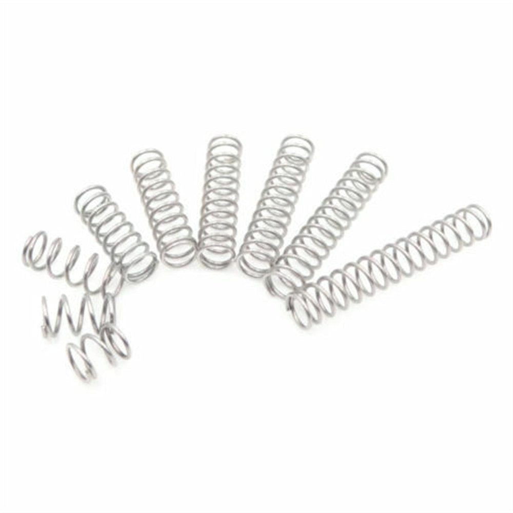 Liovns Mdingbao Compression Springs, 10 Small Springs, 0.8 mm Wire Diameter, 5 mm Outer Diameter, Stainless Steel, 5 mm–50 m Length (Length: 5 x 15 mm)