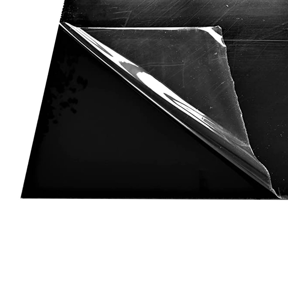 B&T Metall Black Acrylic Sheet PMMA, 3.0 mm Thick, 100 x 500 mm