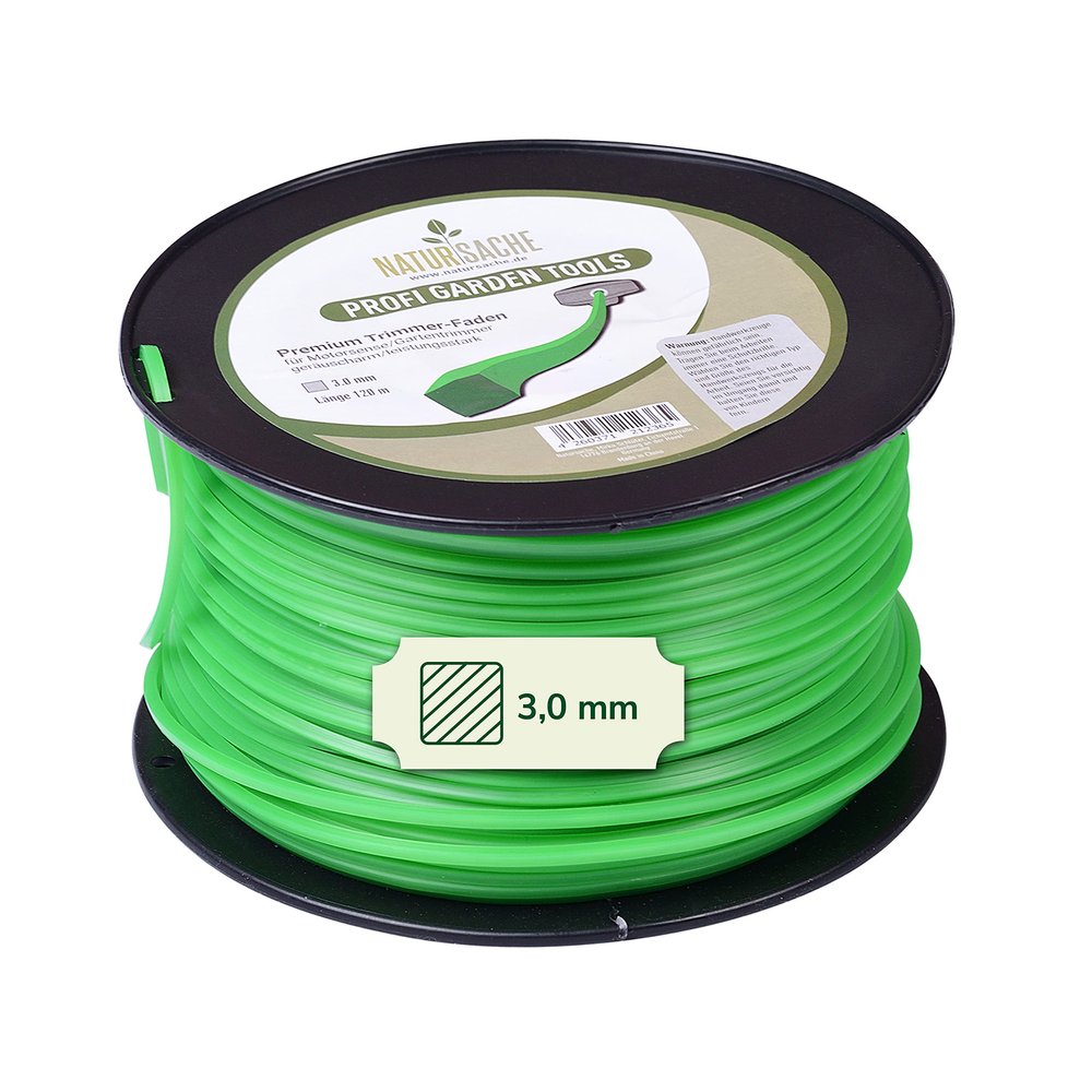 Natursache 3.0 mm Trimmer Line – Green, Extra Tear-Resistant Line for Lawn Trimmers and Brush Cutters