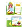 Junaversum 5th Birthday Invitations, Farm Party, 12-Set with Envelopes, Favor Bags, Stickers & Bookmarks view 2