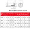 5-Piece 304 Stainless Steel Closed-End Blind Rivet Nuts, Waterproof, M3/M4/M5/M6, M6-1 view 2