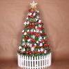 Artificial Pine Christmas Tree with Metal Stand and Ornaments, Green, 907 view 1