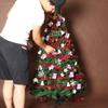 Artificial Pine Christmas Tree with Metal Stand and Ornaments, Green, 907 view 2