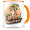 Samunshi Personalized Tiger Mug for Children with Name, Orange, 300 ml view 1