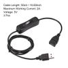 Sourcing Map 3-Pack USB Extension Cables with On/Off Switch, USB Male to Female, 1 m, Black view 3