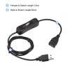 Sourcing Map 3-Pack USB Extension Cables with On/Off Switch, USB Male to Female, 1 m, Black view 4