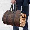 TANYTAO-SHOP Fireplace Log Carrying Bag, Outdoor Firewood Storage and Transport Canvas Tote view 3