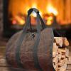 TANYTAO-SHOP Fireplace Log Carrying Bag, Outdoor Firewood Storage and Transport Canvas Tote view 4