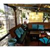DLLY Handwoven Carbonized Bamboo Reed Roman Blind, Light-Filtering, Waterproof, 35.5 x 47 in view 2