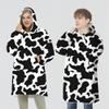 Hooded Blanket Poncho, Thick Fleece Wearable Blanket, XL view 3