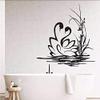 Swan Wall Decal for Bathroom Decoration, Vinyl, Removable, 57 x 57 cm view 1