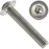 OPIOL QUALITY M10 x 45 mm Stainless Steel A2/V2A Pan Head Flange Screws, Hexalobular Socket, ISO 7380, 5-Pack view 1