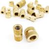 xinyuan Locknuts, 5/10/25 pcs, M2–M10, Solid Brass Pure Copper Metric Thread Knurled Insert Nuts with Embedded Hex Nut view 1