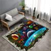 Galaxy Starry Sky Area Rug for Living Room or Bedroom, Anti-Slip, Super Soft, 3D Cosmic Planet Design, Blue/Purple/Gray (Galaxy, 7.60 x 90 cm) view 1