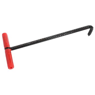 T-Shaped Rebar Manhole Cover Hook, Black Pulling Hook