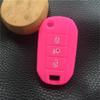 YJADHU Silicone Car Key Cover for Citroen and Peugeot Models, Pink view 1