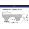 Geeyu XL Timing Belt, Width 39 0XL025 390XL037, 195 Teeth, 39 0XL Synchronous Belt, Length 990.6 mm (Size: 390XL, Width: 13 mm) view 2