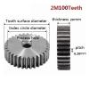 KHJK CHFENG-GG 2M 100-Tooth Spur Gear Pinion, Module 2, 100T, 45 Steel (Number of Teeth: 100 Teeth) view 2