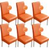 Waterproof Stretch PU Chair Covers, Set of 6 view 1