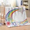 Chickw1 Cozy Flannel Blanket, 3D Cartoon Print, Rainbow, 150 x 180 cm view 2