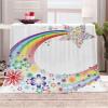 Chickw1 Cozy Flannel Blanket, 3D Cartoon Print, Rainbow, 150 x 180 cm view 4