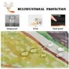 Chickw1 Waterproof Round Halloween Tablecloth with 3D Pumpkin and Black Cat Print, Spider Web, 120 cm view 3