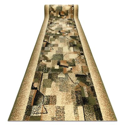 rugsx BCF IMPRESJA Runner for Hallway or Kitchen, Olive, 120 x 800 cm