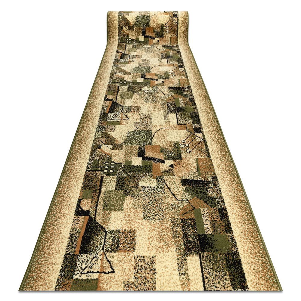 rugsx BCF IMPRESJA Runner for Hallway or Kitchen, Olive, 120 x 800 cm