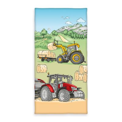 Herding Klaus GmbH Tractor Velour Towel, Multicolored, 75 x 150 cm
