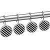 Black and White Striped Shower Curtain Hooks, 12-Pack view 2