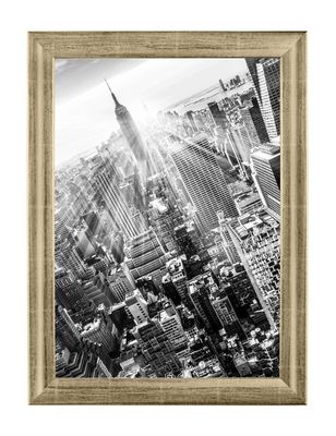 FRAMO Wooden Picture Frame 29 x 126 cm, Custom Size – Silver Leaf