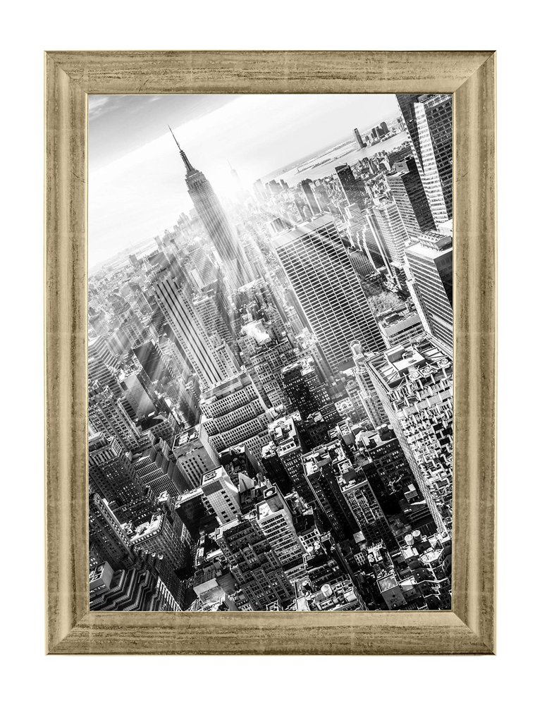 FRAMO Wooden Picture Frame 29 x 126 cm, Custom Size – Silver Leaf