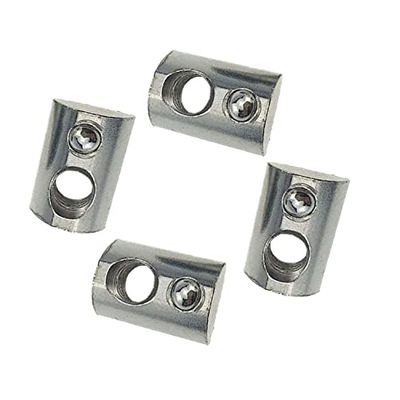 XinYuan Lock Nuts, Half-Round Elastic Roll-In T-Spring Nuts, M3 M4 M5 M6 M8 for 2020 3030 4040 454 Aluminum Profile Slots, Hex Nuts (Size: 3030-M5-50pcs)