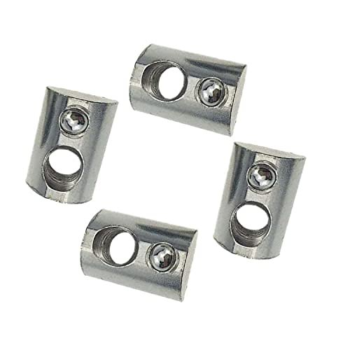 XinYuan Lock Nuts, Half-Round Elastic Roll-In T-Spring Nuts, M3 M4 M5 M6 M8 for 2020 3030 4040 454 Aluminum Profile Slots, Hex Nuts (Size: 3030-M5-50pcs)