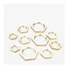 Hex Lock Nuts, 1–5 Pieces, Brass BSP Pipe Fittings, 1/8"–1" (Gray, 1 Pc) view 2