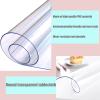 VISZC PVC Tablecloth 75 x 145 cm, Transparent, Polished, Washable view 2