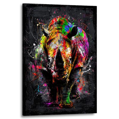 Kunstgestalten24 Rhino Pop Art Canvas Wall Art