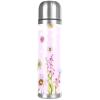 500 mL Double-Wall Stainless Steel Vacuum-Insulated Flower Water Bottle view 1