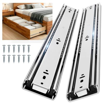 Heavy-Duty Drawer Slides, Full Extension, 300 mm, 68 kg