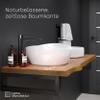 LAMO Manufaktur Solid Ash Wood Vanity Top with Live Edge, 160 x 40 cm, Natural, No Mounting Kit view 4