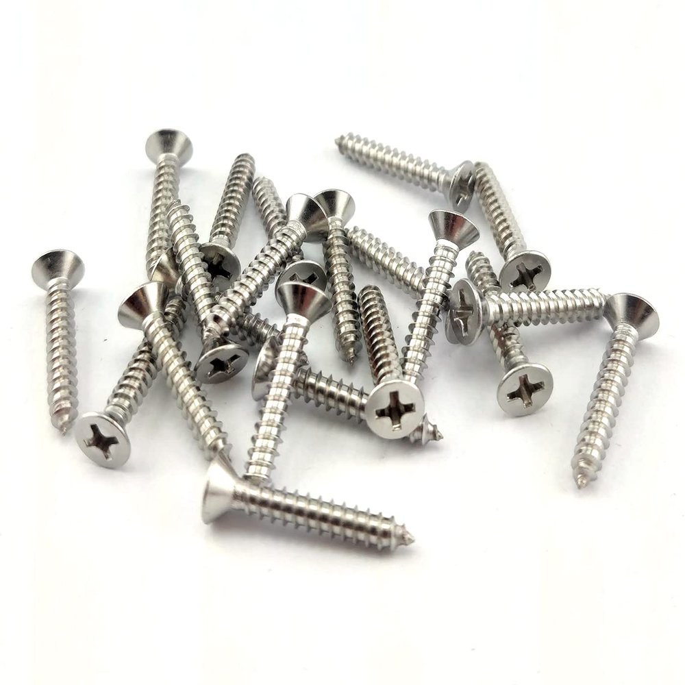 Phillips Countersunk Sheet Metal Screws, Stainless Steel A2, DIN 7982, 4.2 x 9.5 mm (100 pcs.)