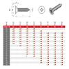 Phillips Countersunk Sheet Metal Screws, Stainless Steel A2, DIN 7982, 4.2 x 9.5 mm (100 pcs.) view 4