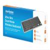 Manhattan 180559 Dual-Mode Ultra-Slim Wireless Keyboard, German Bluetooth Keyboard for iPad, iPad Air, iPad Pro, iPad mini and iPhone, QWERTZ Layout, Black/Silver view 2